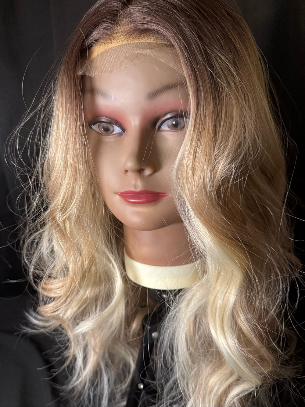 Honey Blonde Lace Front Wave Wig for Women - Soft Beach Waves